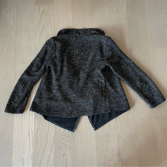 Daniel Rainn rainbow speckled blazer with faux leather trim - Picture 3 of 8